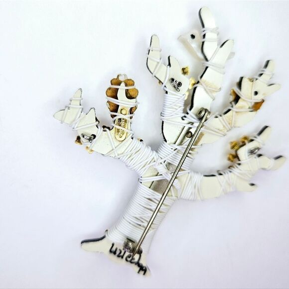 Liztech Vintage Signed Jill Elizabeth '99 Tree Of Life Handmade Wire Brooch Pin - Picture 11 of 12